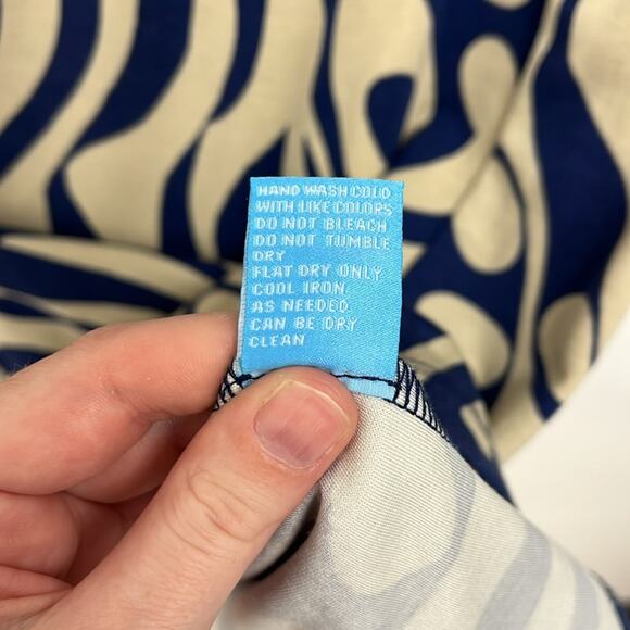 J. McLaughlin Campbell Boat Neck 3/4 Bell Sleeve  Preppy Retro Print Dress XS - Picture 11 of 13